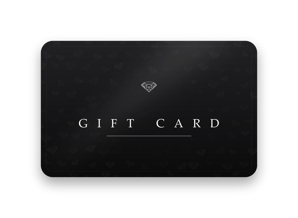 Must elektrooniline kinkekaart teemantmustri ja kirjaga GIFT CARD